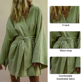 Women's V-Neck Robe Style