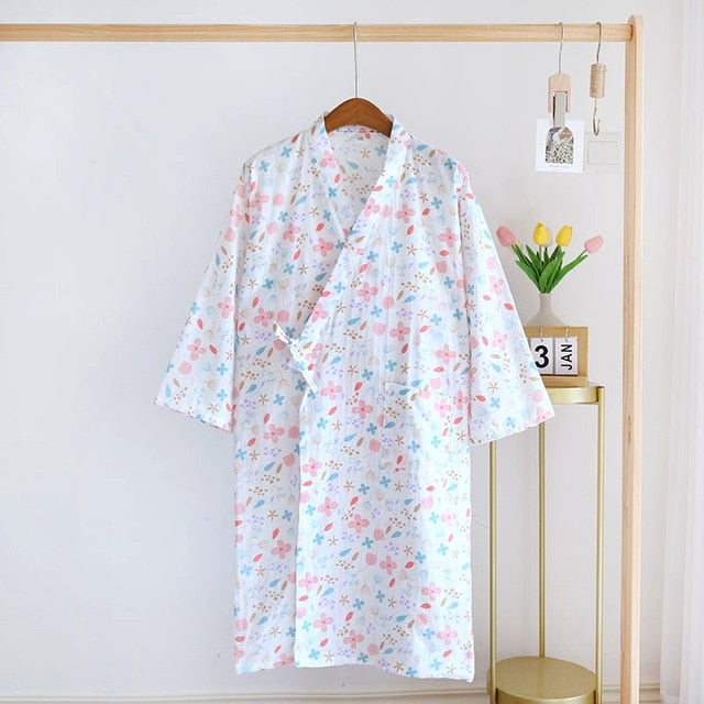 Women's Summer Cotton Kimono Robe
